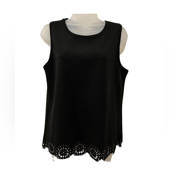 LOFT Tops - LOFT Black Tank Top with Cut-Out Hem